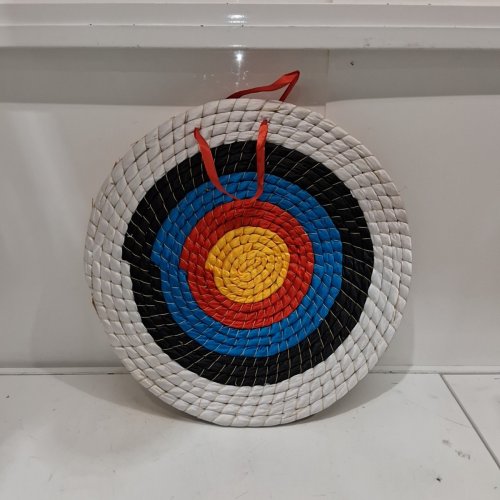 DOSTYLE STRAW ARCHERY TARGET FOR PRACTICE SHOOTING - 3-LAYER 20" X 2.3" - MULTICOLOR image 2