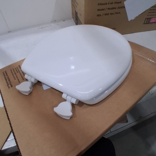 MAYFAIR PLASTIC DURABLE EASY CLEAN TOILET SEAT - ROUND - (WHITE) image 3