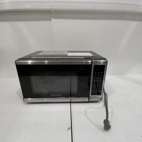 BLACK + DECKER DIGITAL PUSH BUTTON DOOR MICROWAVE OVEN - 700W - BLACK/STAINLESS STEEL (MODEL: EM720CB7-P) image 5