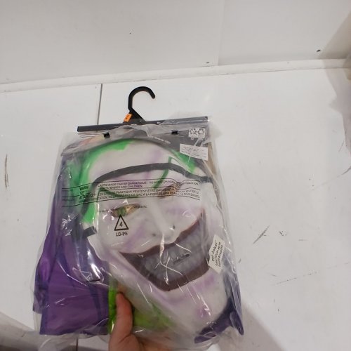2PC BOYS RUBIES JOKER COSTUME WITH MASK - MEDIUM (8-10)- PURPLE / GREEN image 3