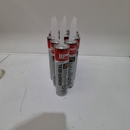 12PK LEPAGE ACOUSTI-SEAL SEALANT - VAPOR & SOUNDS BARRIER CAULK - 825ML (EACH) (MODEL: 628822-12) image 2