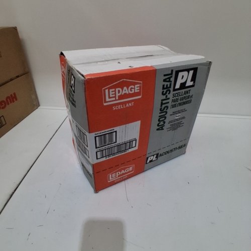 12PK LEPAGE ACOUSTI-SEAL SEALANT - VAPOR & SOUNDS BARRIER CAULK - 825ML (EACH) (MODEL: 628822-12) image 4