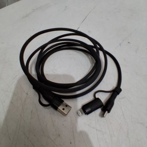 MFISH 4-IN-1 UNIVERSAL MULTI USB CHARGING CABLE - 6FT - BLACK image 2