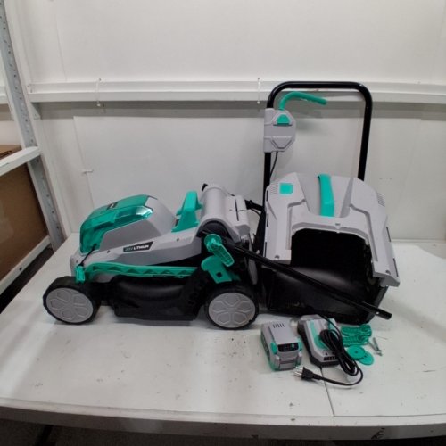 LITHELI CORDLESS LAWN MOWER - 13"- GREEN/BLACK - (MODEL: D03004551) image 2