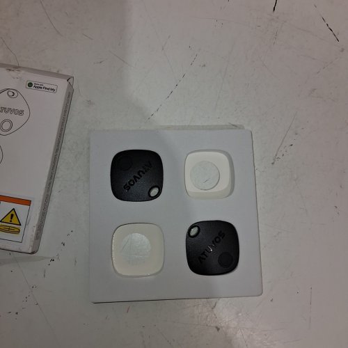 2PK ATUVOS SMART BLUETOOTH ITEM TRACKER COMPATIBLE WITH APPLE FIND MY - BLACK (MODEL: AT2301) image 3