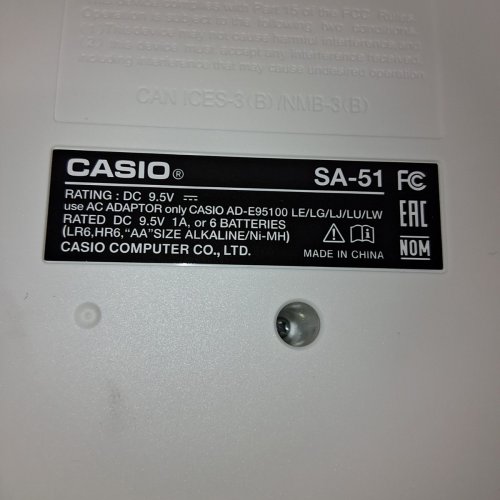 CASIO CASIOTONE 32-KEY MINI KEYBOARD FOR KIDS - 17.6" X 8.2" X 2" - BLACK/WHITE (MODEL: SA-51) image 5