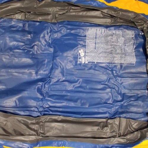 INTEX CHALLENGER 3 INFLATABLE RAFT BOAT WITH PUMP & PADDLES/OARS - 3-PERSON - BLUE/YELLOW (MODEL: 68370EP) image 3