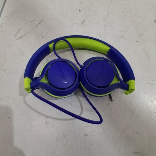 KIDS' MPOW CHE1 WIRED OVER THE HEAD HEADPHONES - GREEN/BLUE - (MODEL: MPBH385AG) image 2