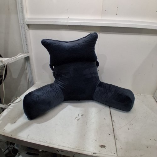 SLIGUY READING PILLOW WITH DETACHABLE NECK ROLL - 25" X 32" - GREY image 2