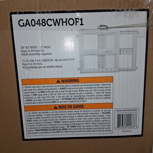 SAFETY 1ST LIFT, LOCK & SWING DUAL-MODE GATE - 28" - 42"X 26" - GREY (MODEL:GA048CWHOF1) image 3