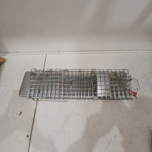 HUMANE ANIMAL TRAP - GALVANIZED IRON - 24" X 8" X 8" - SILVER (MODEL: LB-18) image 2