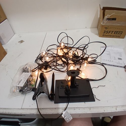 SOLAR WATERPROOF LED OUTDOOR STRING LIGHTS - 35FT - CLEAR (MODEL: GLS-18J2P-G40-1-50) image 2
