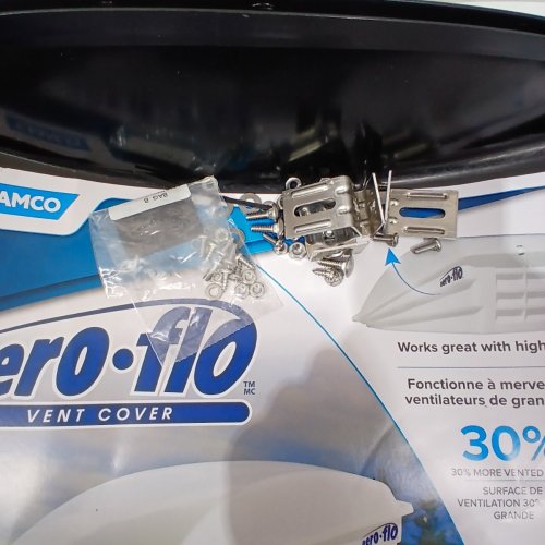 CAMCO RV AERO-FLO ROOF VENT COVER - FITS 18" X 18" ROOF VENTS - BLACK (MODEL: 40711) image 3