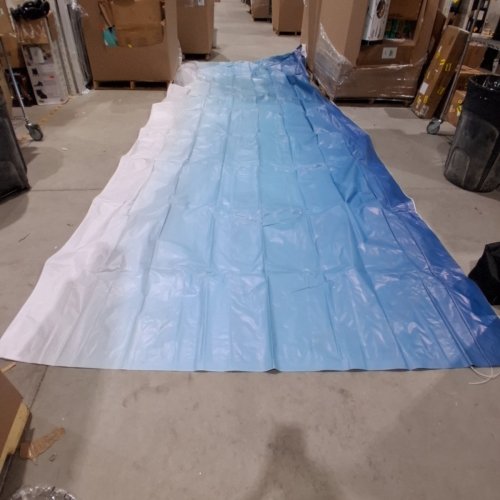 VEVOR RECTANGULAR IN-GROUND POOL SAFETY COVER, APPROX 17.5FT X 8.5FT - BLUE image 2