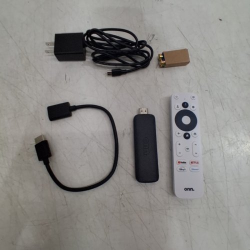ONN. GOOGLE TV STREAMING DEVICE WITH VOICE CONTROL - 2K FULL HD - BLACK (MODEL: 100133520) image 2