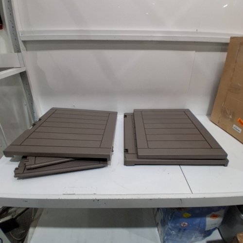 COLLAPSIBLE LIGHTWEIGHT OUTDOOR STORAGE CONTAINER - 22" X 17.1" X 20.8" - RUSTIC BROWN image 2