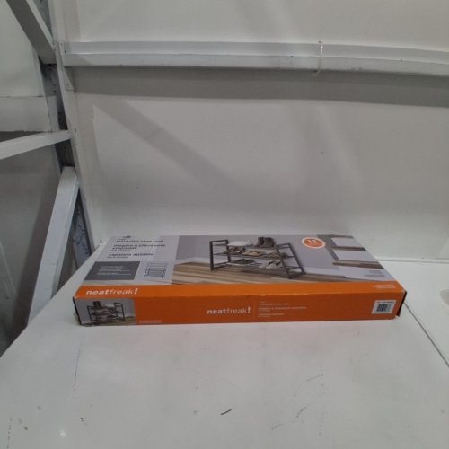 NEATFREAK! 3-TIER STACKABLE METAL SHOE RACK - 30.25" - DARK GREY (MODEL:1886523) image 2