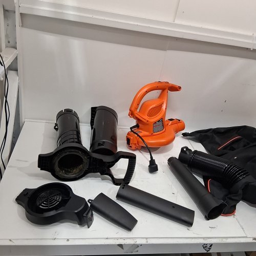 BLACK AND DECKER CORDED BACK PACK LEAF BLOWER, VACUUM & MULCHER, 250MPH, 400CFM - BLACK/ORANGE (MODEL : BEBL7000) image 4