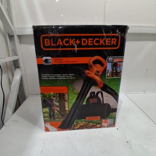 BLACK AND DECKER CORDED BACK PACK LEAF BLOWER, VACUUM & MULCHER, 250MPH, 400CFM - BLACK/ORANGE (MODEL : BEBL7000) image 6