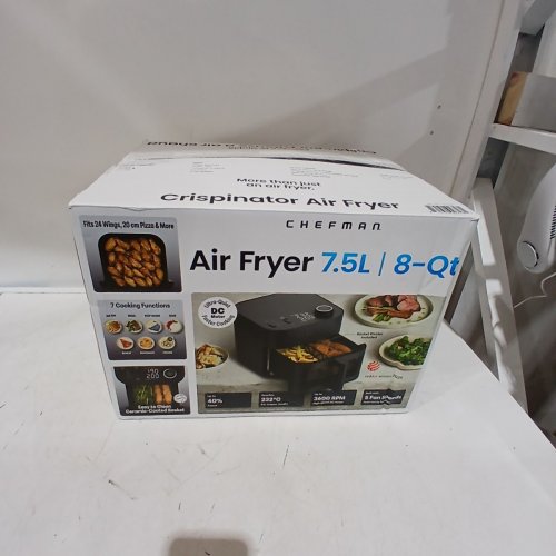 CHEFMAN CRISPINATOR HIGH POWERED AIR FRYER - 8QT - BLACK (MODEL: C38-8WD7-1M-1CAP / 1993109) image 5