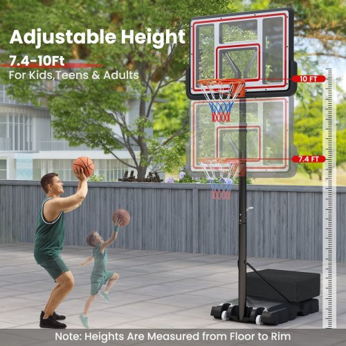 COSTWAY HEIGHT ADJUSTABLE PORTABLE BASKETBALL NET (MODEL: SP38261) image 2