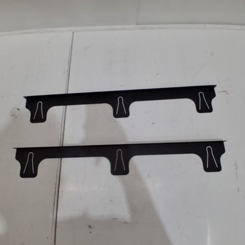 2PK STAINLESS STEEL STOVE GAP COVERS - 24" - BLACK image 2