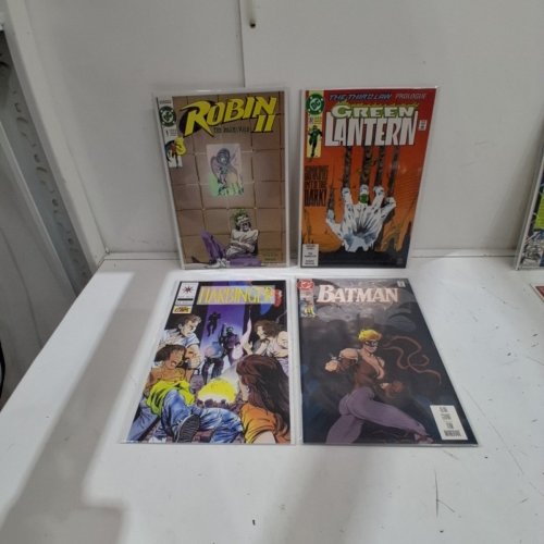 4 ASSTD DC AND VALIANT COMIC BOOKS - BATMAN # 479, HARBINGER #10, GREEN LANTERN #32, ROBINII THE JOKER'S WILD #1 - VARIOUS AUTHORS image 2