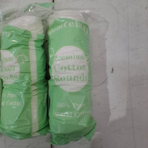 500PK HOMRELAXY 100% COTTON ROUND MAKE-UP REMOVAL PADS - 2.3" - WHITE image 2