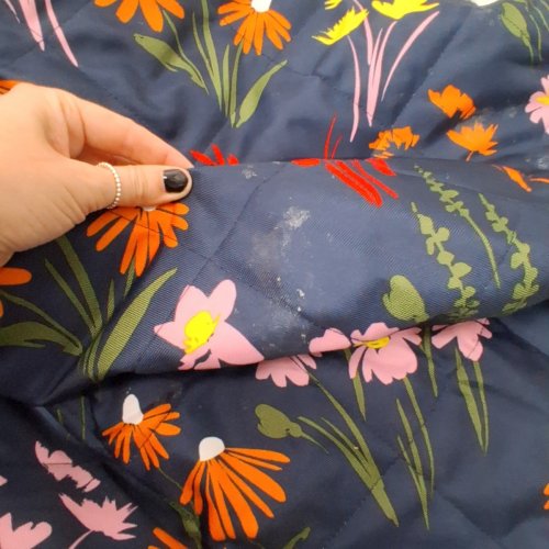 HUNTER OUTDOOR PACKABLE BLANKET WITH HANDLES - 60" X 72" - NAVY BLUE/BOTANICAL (MODEL: 1909192) image 4