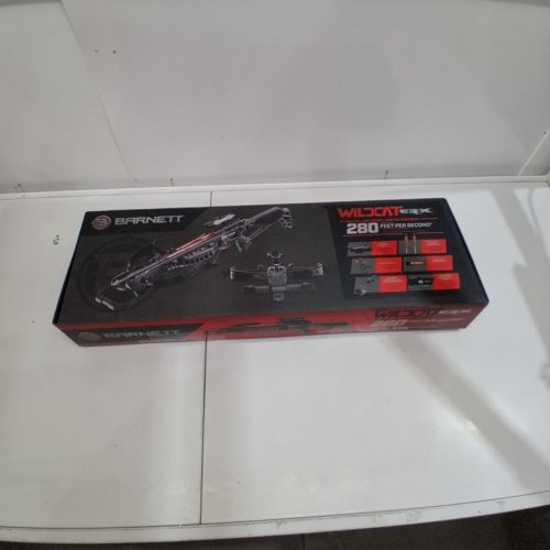 BARNETT WILDCAT CRX LIGHTWEIGHT TATICAL RECURVE CROSSBOW WITH RED/GREEN 3 DOT SCOPE, QUICK DETACH QUIVER & 2 HEADHUNTER BOLTS - 280 FPS - 66LBS - BLACK/RED (MODEL: BAR78232) image 4