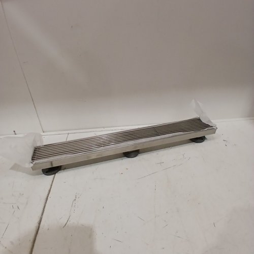 SHARPEYE LINEAR SHOWER DRAIN WITH REMOVABLE WEDGE WIRE PATTERN GRATE - 24" - BRUSHED SILVER image 2