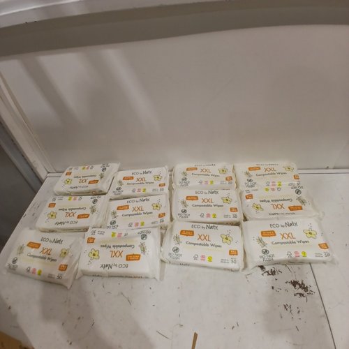 600PK ECO BY NATY UNSCENTED COMPOSTABLE WIPES - XXL image 3