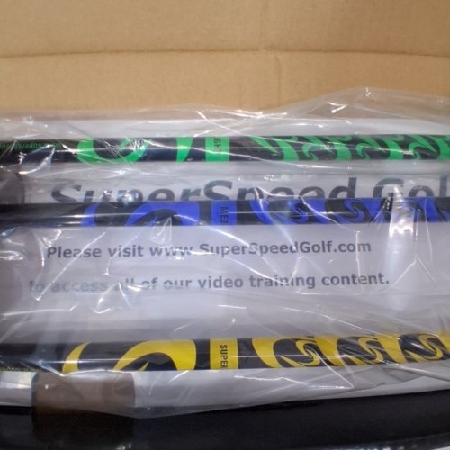 3PK SUPERSPEED GOLF SWING SPEED SENIOR TRAINING CLUBS - SUPER LIGHT/LIGHT/MEDIUM - BLACK/MULTICOLORED image 3