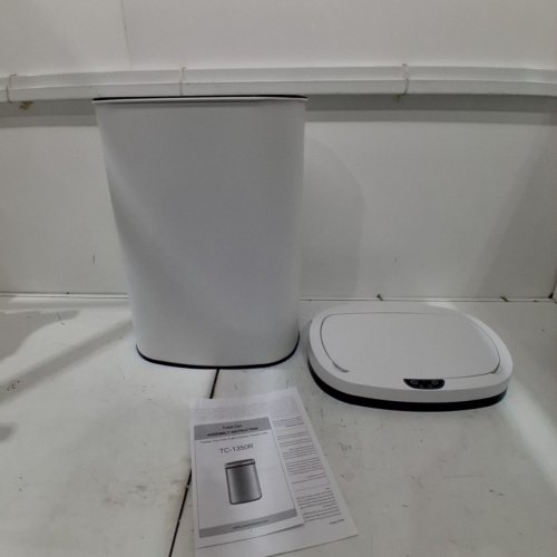 BESTOFFICE AUTOMATIC TOUCH FREE KITCHEN TRASH/GARBAGE CAN - 13 GALLONS - WHITE (MODEL: TC-1350R-WHITE) image 2