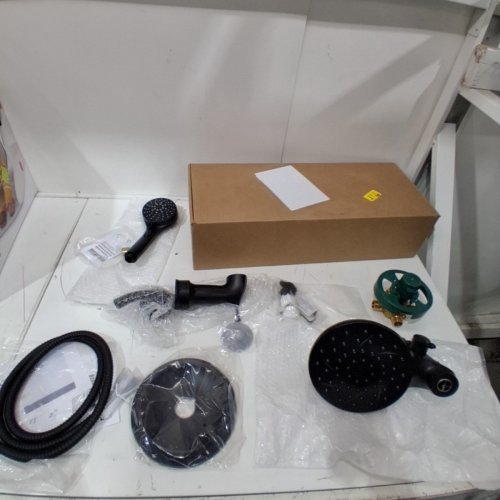 MOEN ENGAGE MAGNETIX MATTE BLACK MULTI-FUNCTION HANDSHOWER AND RAINFALL SHOWER HEAD TRIM COMBO WITH SHOWER HANDLE, TUB SPOUT, METAL HOSE AND VALVE - MATTER BLACK (MODEL: 82304BL) image 2