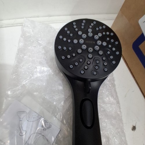 MOEN ENGAGE MAGNETIX MATTE BLACK MULTI-FUNCTION HANDSHOWER AND RAINFALL SHOWER HEAD TRIM COMBO WITH SHOWER HANDLE, TUB SPOUT, METAL HOSE AND VALVE - MATTER BLACK (MODEL: 82304BL) image 3