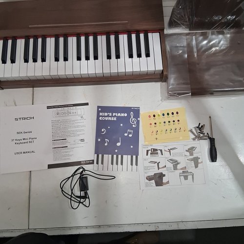KIDS STRICH MINI PIANO KEYBOARD SET - 37 KEYS - BROWN (MODEL: SEK-37S) image 4