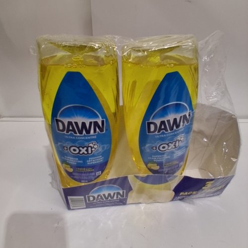 2PK DAWN + OXI DISHWASHING LIQUID - LEMON SCENT - 630 ML/EACH image 3