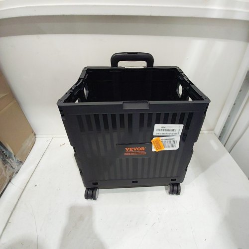 VEVOR FOLDABLE HEAVY DUTY UTILITY CART WITH 4 WHEELS - 66LB MAX - 35" X 12" X 14" - BLACK (MODEL: 8822) image 2