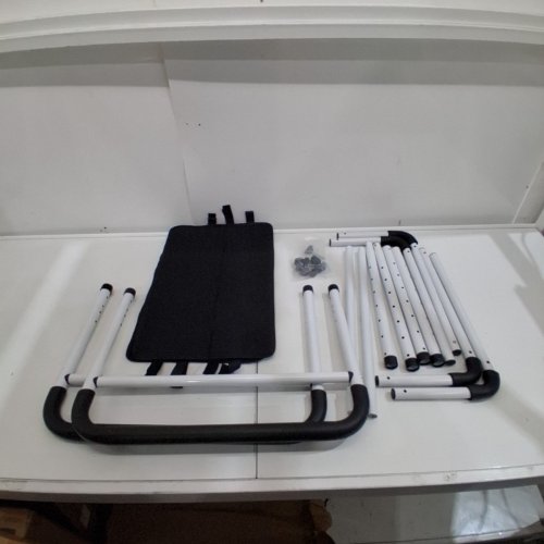MITOJOSYEER ADJUSTABLE BED RAILS FOR ELDERLY ADULTS WITH FABRIC STORAGE POCKETS - 39.7" -62.6" BOTTOM - 19.6" -22.8" SIDE - BLACK/WHITE image 2