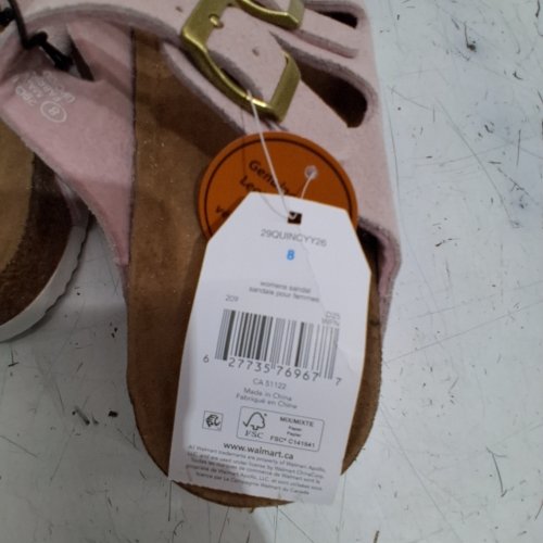 WOMEN'S TIME AND TRU TRIPLE BUCKLE SANDALS - SIZE 8 - PINK / BEIGE (STYLE : 50910029) image 3