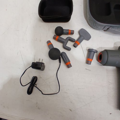 SHARPER IMAGE COMPACT SPORT POWER PERCUSSION MASSAGER - GREY (MODEL: 2437599) image 6