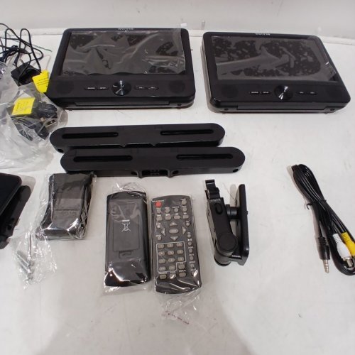 WONNIE 10.5" PORTABLE DUAL SCREEN DVD PLAYER - BLACK image 4
