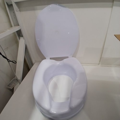 BIOS LIVING 4" RAISED TOILET SEAT WITH LID - WHITE (MODEL: 59057L) image 3