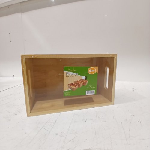 YBM HOME BAMBOO DRAWER ORGANIZER BOX - 10.2" X 6.3" X 4.7" - NATURAL (ITEM: TF304M) image 3