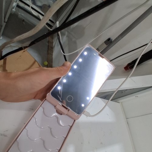LED PORTABLE COSMETIC MIRROR - PINK image 2