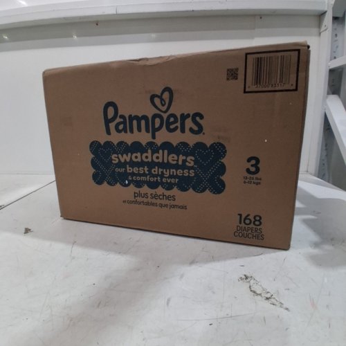 168PK PAMPERS SWADDLERS DISPOSABLE DIAPERS - SIZE 3 (13-26LBS) image 2