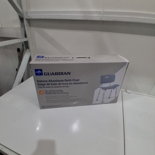 MEDLINE GUARDIAN DELUXE ALUMINUM BATH CHAIR SHOW BENCH WITH BACK image 3