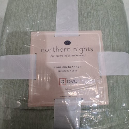 OVERSIZED LIGHTWEIGHT COOLING BLANKET - QUEEN - HEATHERED LIGHT GREEN image 2