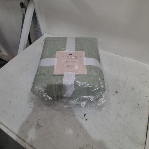 OVERSIZED LIGHTWEIGHT COOLING BLANKET - QUEEN - HEATHERED LIGHT GREEN image 4